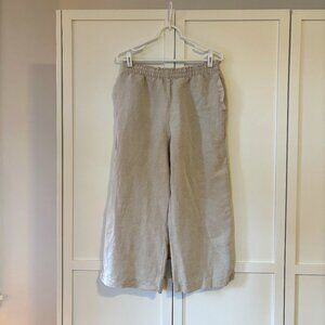 H&M linen blend wide leg pants (size M)